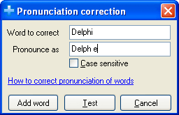 Pronunciation correction