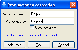 Pronunciación de corrección